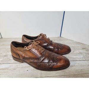 Cole Haan Size 10 M Grand OS Men Oxfords Wingtip Leather‎ Dress Shoes Brown
